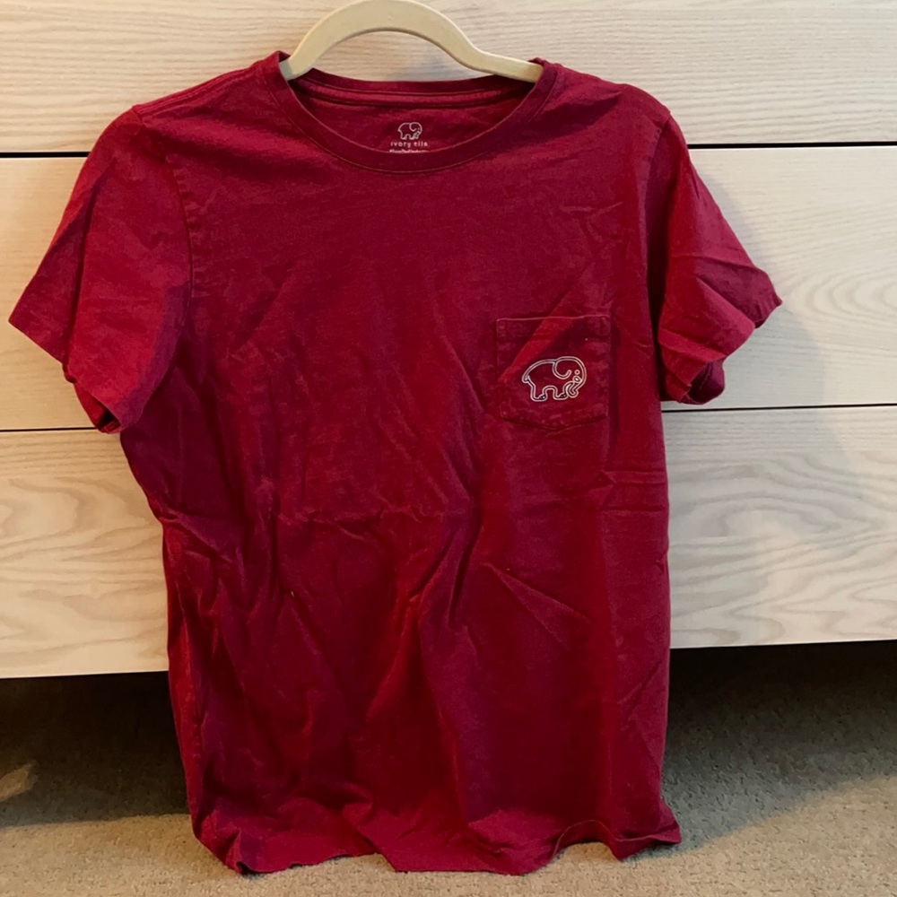 short sleeve red ivory ella tee